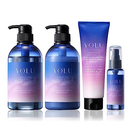 YOLU ヨル シャンプー トリートメント ヘアマスク ヘアオイル 4点 セット 【カームナイトリペア】 夜間美容 ヘアケア