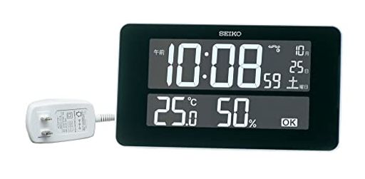 セイコークロック 置時計 掛け時計 電波 白 デジタル LED時計 128×227×23mm C3MONO シースリーモノ DL217W 10,199円