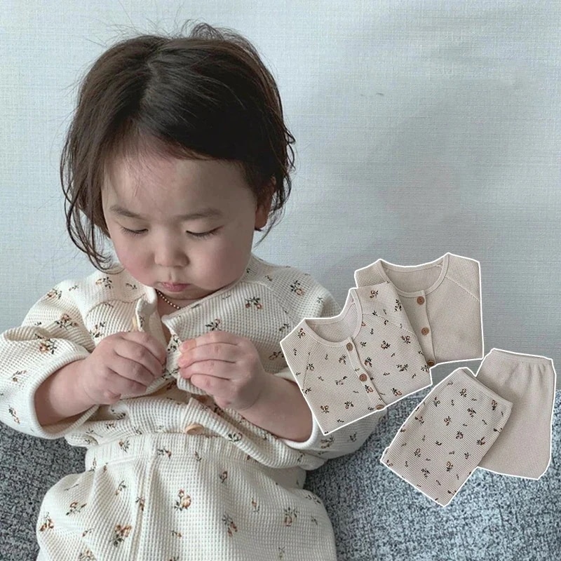 【3日出荷】子供服のホームサービス赤ちゃん長袖ロンパーススーツ 上下セット 幼児用ジャンプスーツ
