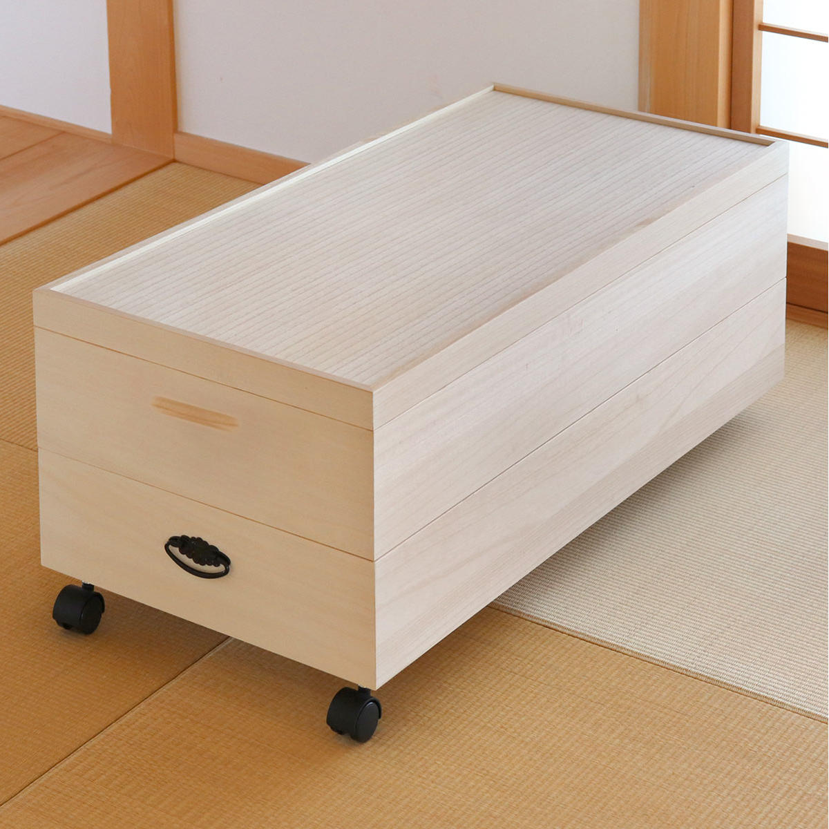 総桐衣裳ケース 桐衣装箱 2段 キャスター付き 91cm 桐製 収納ケース 着物収納 総桐 衣裳ケース 桐 衣装ケース キャスター付 桐たんす 桐ダンス 桐箪笥 着物 収納 桐箱