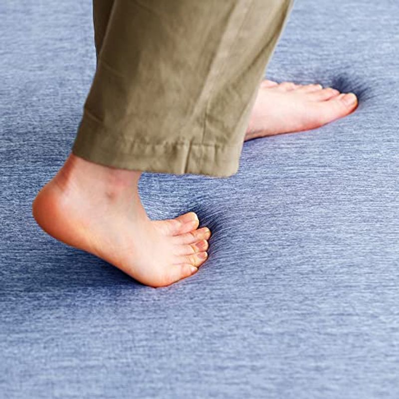 【美品】 接触冷感タイプ ラクッションラグ ACRC-1818 185185cm ネイビー その他
