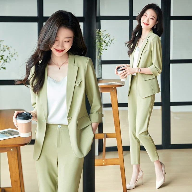 2025 制服セット 夏 スーツセットアップ 半袖 速乾 パンツスーツ ジャケット 通勤 オフィス 冷房対策 半袖スーツ UVカット レディース