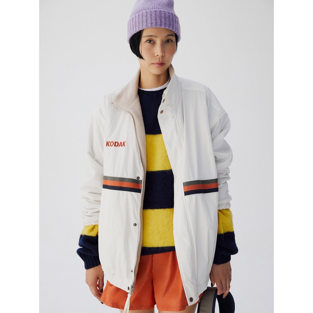KODAK Apparel コダカラーリバーシブルマイクロフリースジャケット IVORY