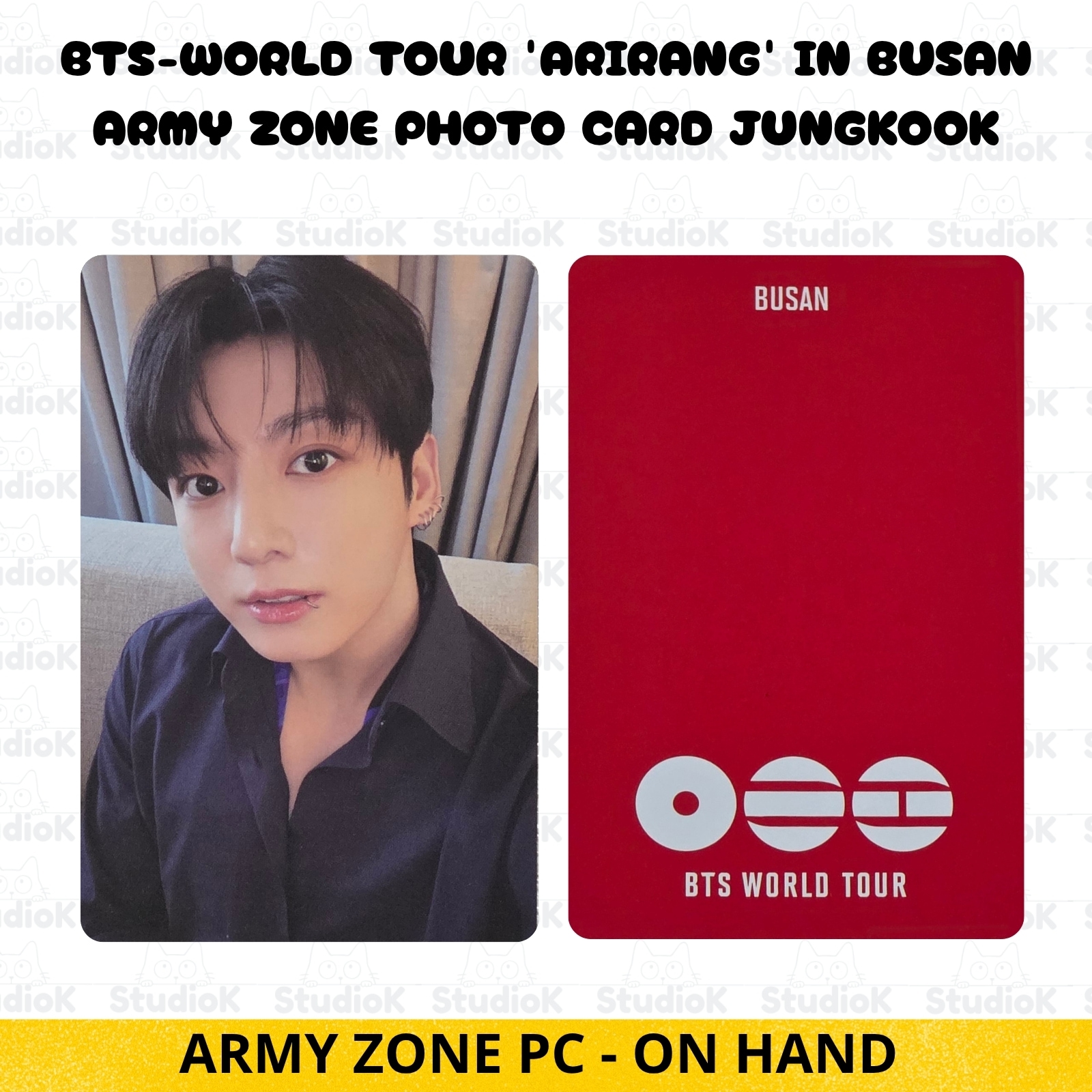 BTS-WORLD TOUR ARIRANG IN BUSAN ARMY ZONE PHOTO CARD JUNGKOOK