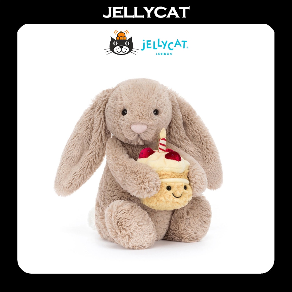 Bashful Beige Birthday Bunny ぬいぐるみ