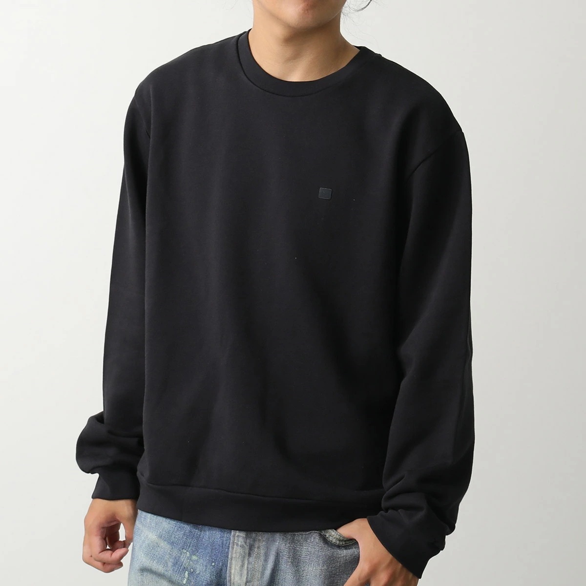 Acne Studios アクネストゥディオズ スウェットシャツ Face フェイス CI0187 FA-UX-SWEA000191 メンズ ワンポイント 裏起毛 ロゴ クルーネック 900