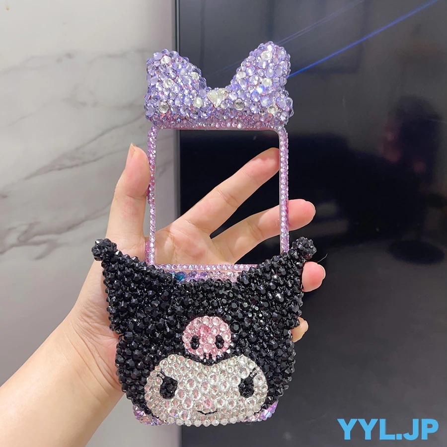 ハンドメイド galaxy z flip7 ケース クロミ galaxy z fold7ケース かわいい ラグジュアリー fold6/5/4/3 flip6/5/4/3 キラキラのラインストーン