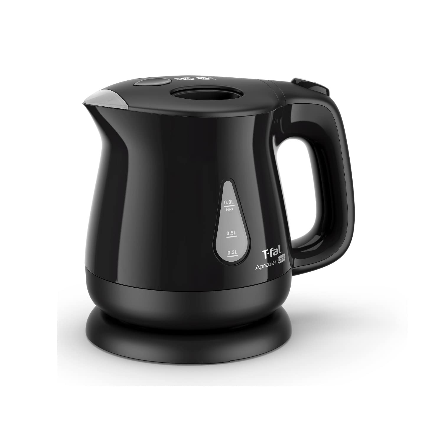 電気ケトル 0.8L 転倒お湯もれロック 省スチーム設計 「アプレシア・プラス ロック ブラック」 KO5408JP