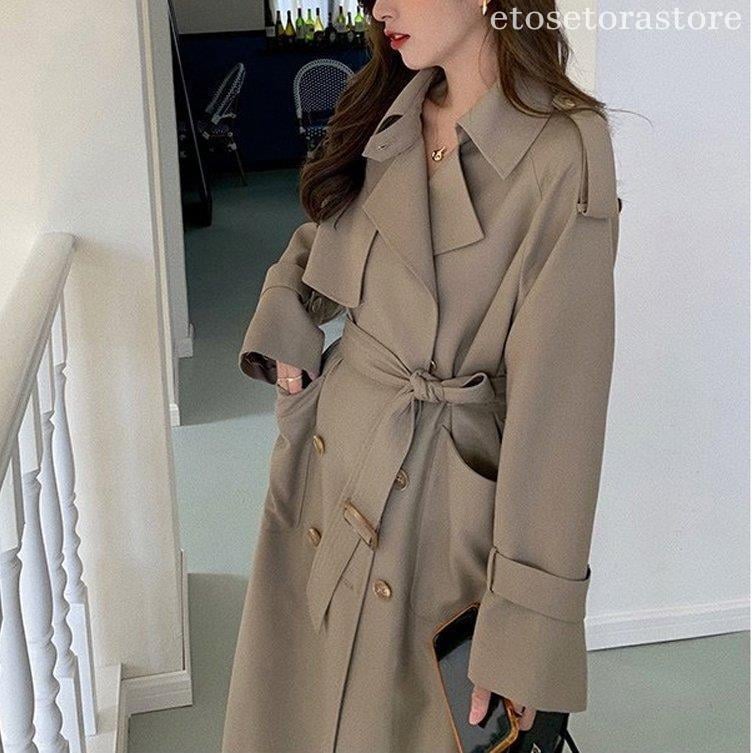 Hot!!!新作登場 上品 トレンチコート 秋物 冬物 アウター ロングコート 春コート レディース 大きいサイズ スプリングコート ライトアウター 春 秋服 韓国風