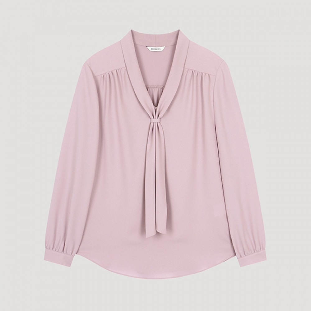 (シーズミス) シャーリングタイネックブラウス_SWWBLO32010_LV