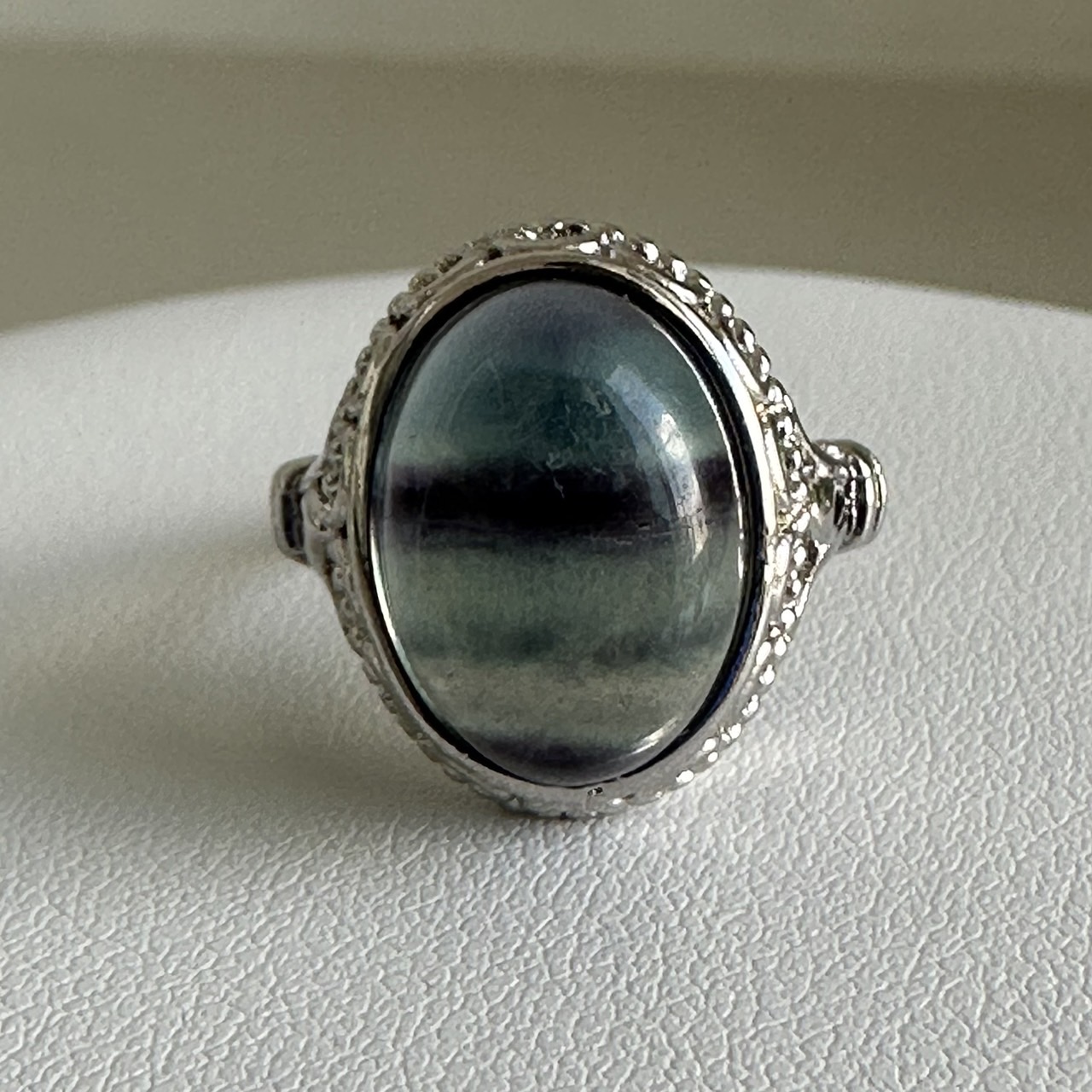 【式神封入】天然フローライトリング　永遠　恋愛　天才　集中力