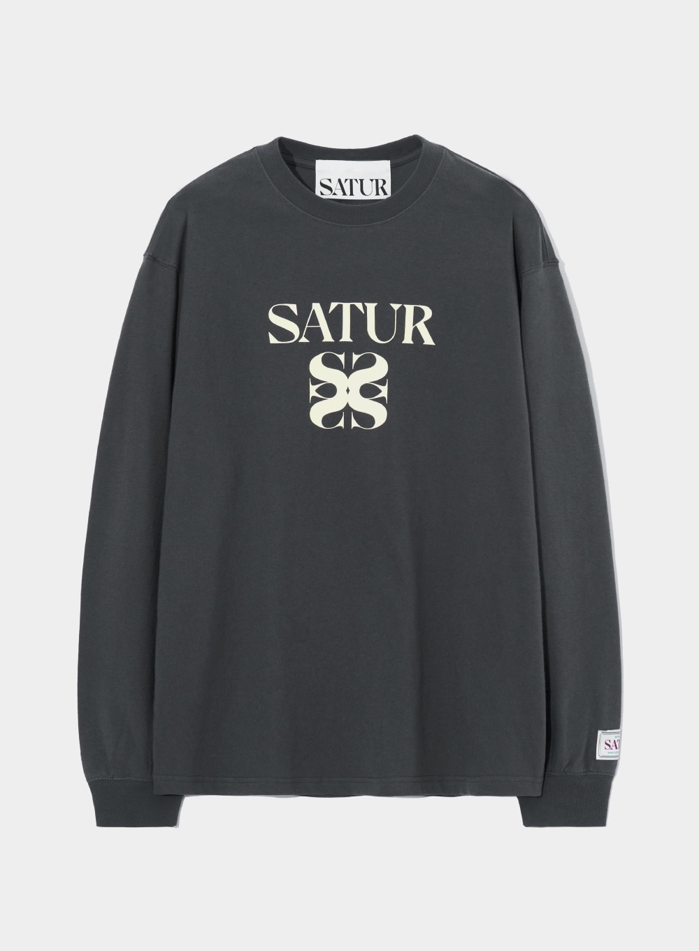 【SATUR】 CLASSIC LOGO LONGSLEEVE : CLASSIC CHARCOAL