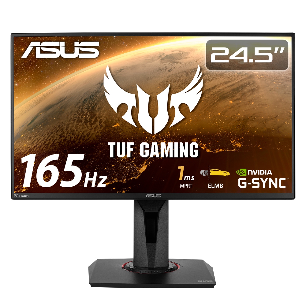 ASUSエイスース ゲーミング液晶ディスプレイ(24.5型/IPS/FullHD 1920×1080/165Hz/1ms/HDMI1.4/DP1.2/VESA/3年保証)(ブラック) VG259Q