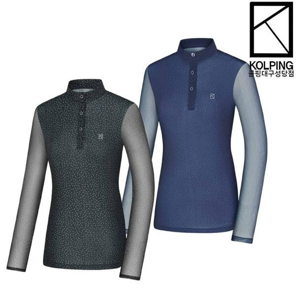 女性春夏袖メッシュ生地冷感素材長袖ジップアップTシャツ KWT4229W カリナ