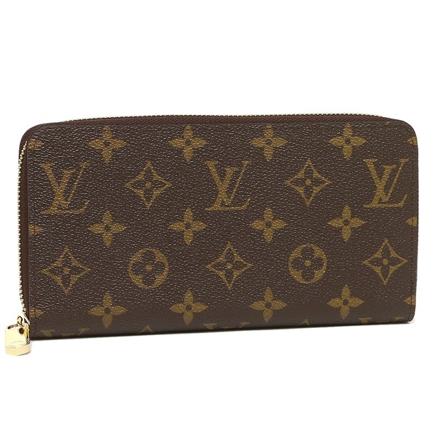 ルイヴィトン 財布 LOUIS VUITTON M41895 モノグラム ジッピーウォレット レディース 長財布 フューシャ 茶色
