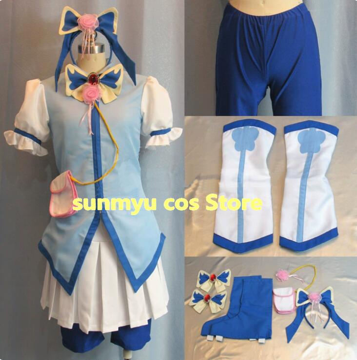 Yes！プリキュア5 GoGo！水無月 かれん キュアアクア コスプレ衣装　オーダーサイズ可