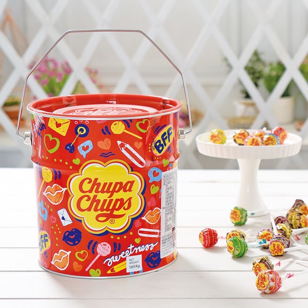 チュッパチャップス ポップアートティン 150個入り 棒キャンディ ホワイトデー プレゼント