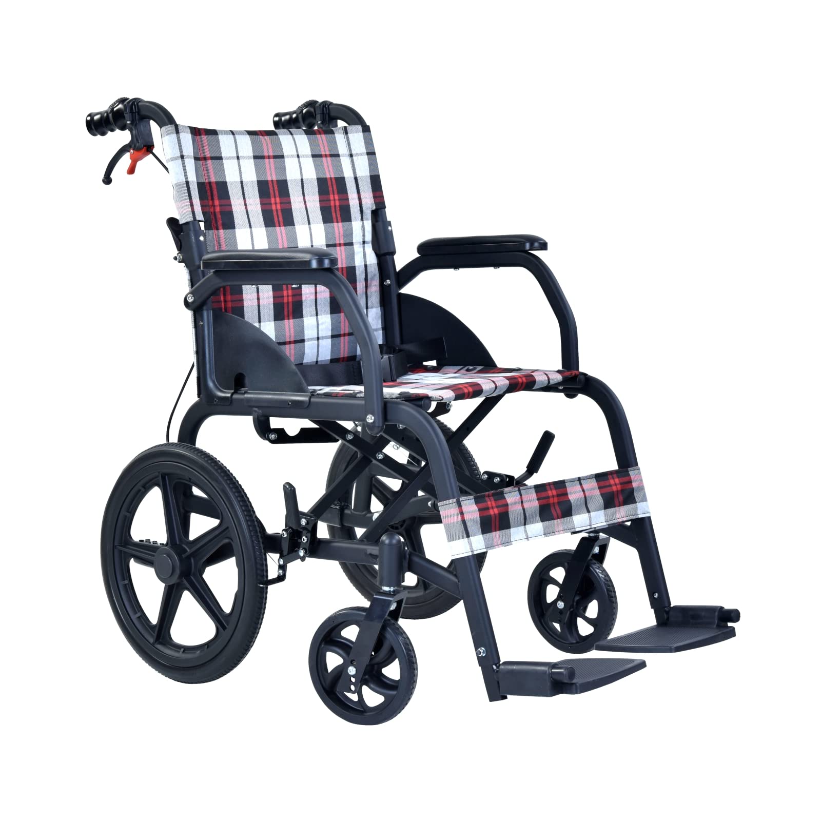 Care-parentsCare-Parents 車椅子 介助型 アルミ製 折りたたみ 車イス 介助用 介助式車椅子 軽量車椅子 折り畳み 外出用 格子(CP-30A6N)