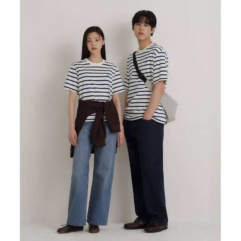 빈폴 BEANPOLE MEN 싱글 스트라이프 반소매 티셔츠 - 아이보리 BC6242C300 405950 1758300