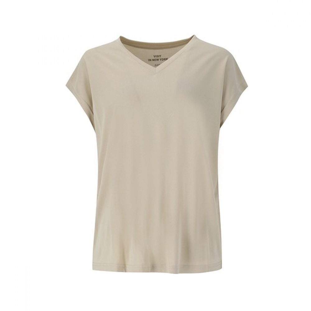 (ニューヨーク訪問) VネックフレンチスリーブTシャツ (VZ7ST7K)