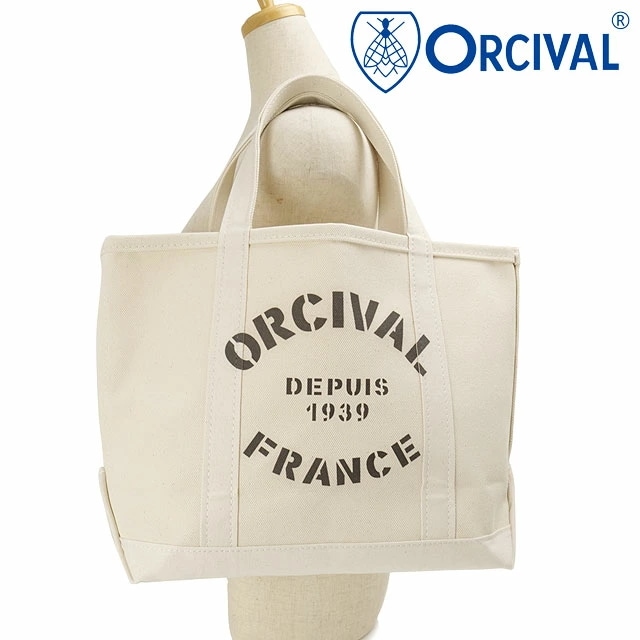 プリントトートバッグ ミディアム [OR-H0360-KWC] メンズ・レディース 鞄 キャンバストート 中サイズ 帆布 ECRU/BLACK-PRINT 正規取扱店