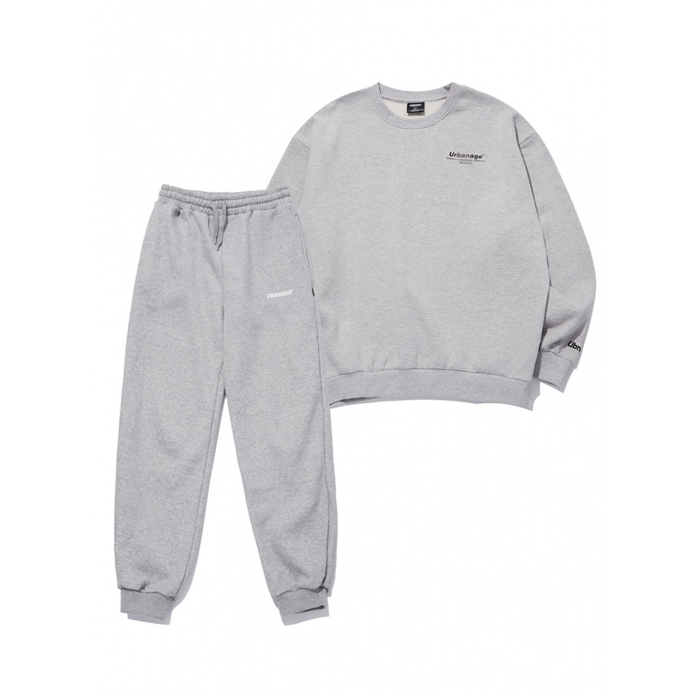 URBANAGEカラーセンシュアルトレーニングセットアップメランジグレー