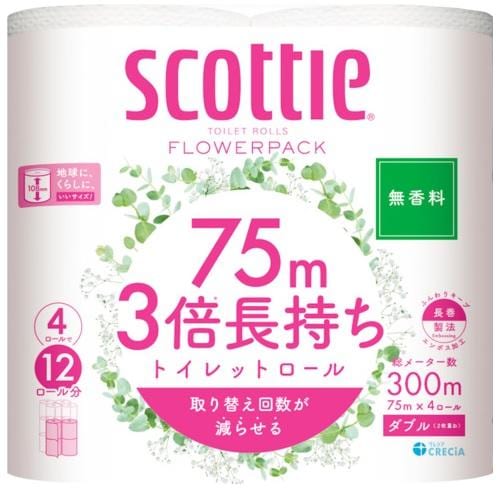 【コンビニ受取対応商品】 スコッティ 日本製紙クレシア フラワーパック 無香料 3倍長持ち 日用品