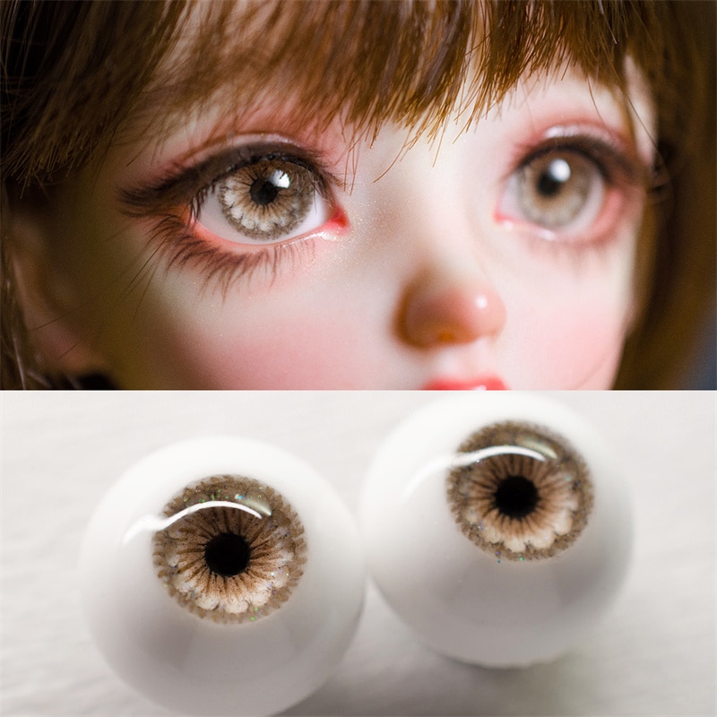 BJD ドールアイ ドール用 レジンアイ 『崖谷』 石膏アイ ブラウン 10/12/14/16/18/20/22/24mm SD/MSD/幼SD球体関節人形用アイ