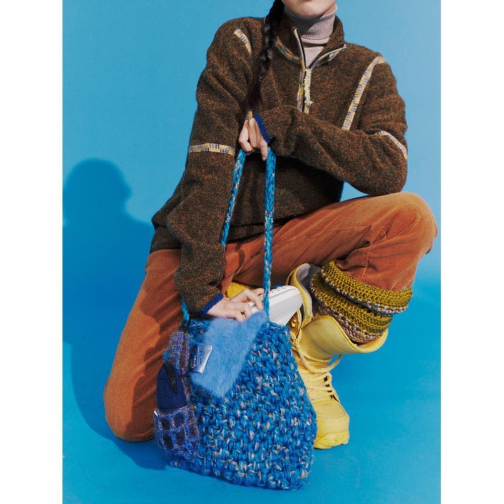 MISU A BARBE BOOTS BAG CLAIRE BLUE