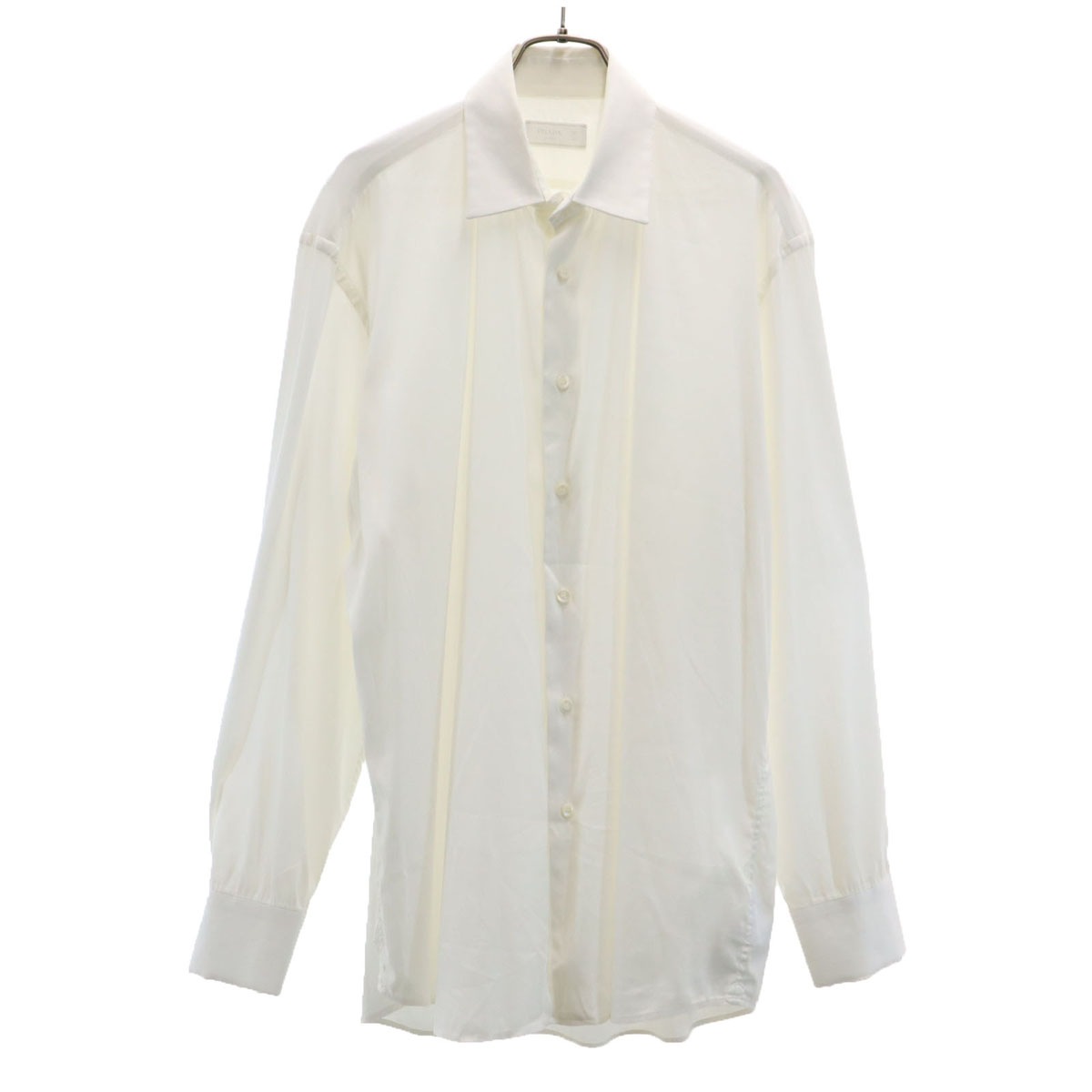 イタリア製 長袖 シャツ 41/16 白 メンズ 古着