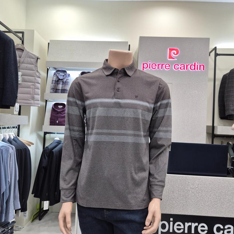 プリントストライプ堤川カラTシャツPOTS4404-86