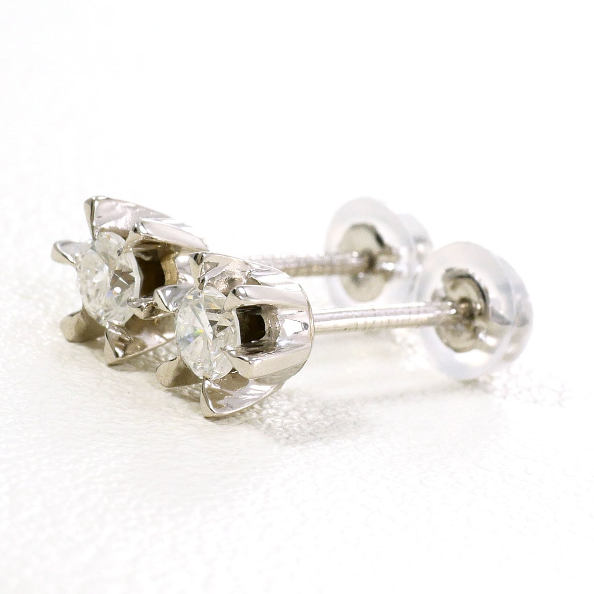 PT900 プラチナ ピアス ダイヤモンド 0.31ct 総重量約1.5g 中古