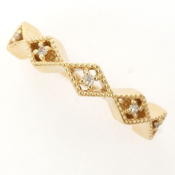 ラブ＆ヘイト K10YG リング 指輪 7号 ダイヤ 総重量約2.2g ジュエリー 中古