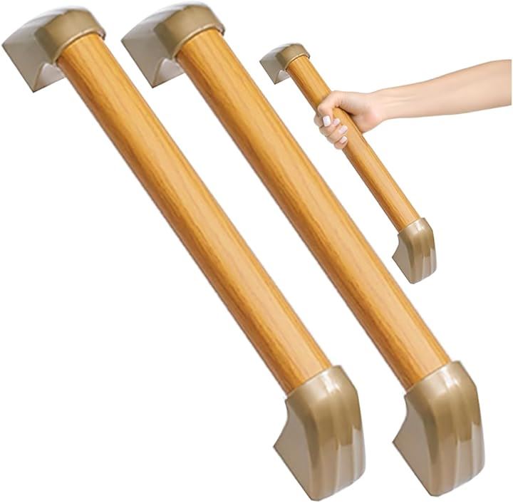 スタートサイド てすり DIY用 手すり丸棒タイプ 転倒予防 滑り止め 階段用 介護 高齢者 立ち上がり補助(茶ブラウン2個)