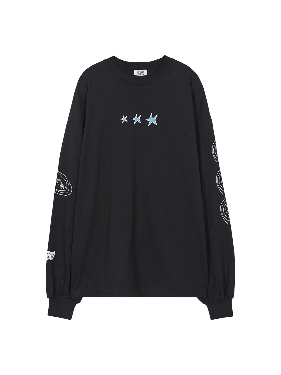 【MARGESHERWOOD】 STAR STITCH LONG SLEEVE : BLACK