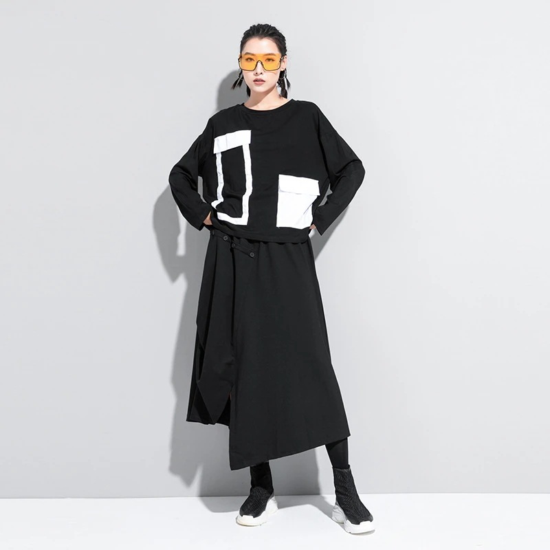 夏の新型欧米チェーンデザイン長袖大きいサイズ 上着ファッションブランドロンT