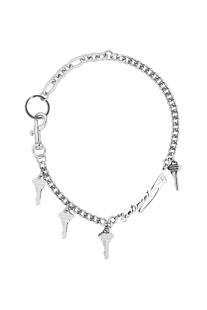 SENTIMENTS】 NO.472 [SILVER] KEY X4 NECKLACE
