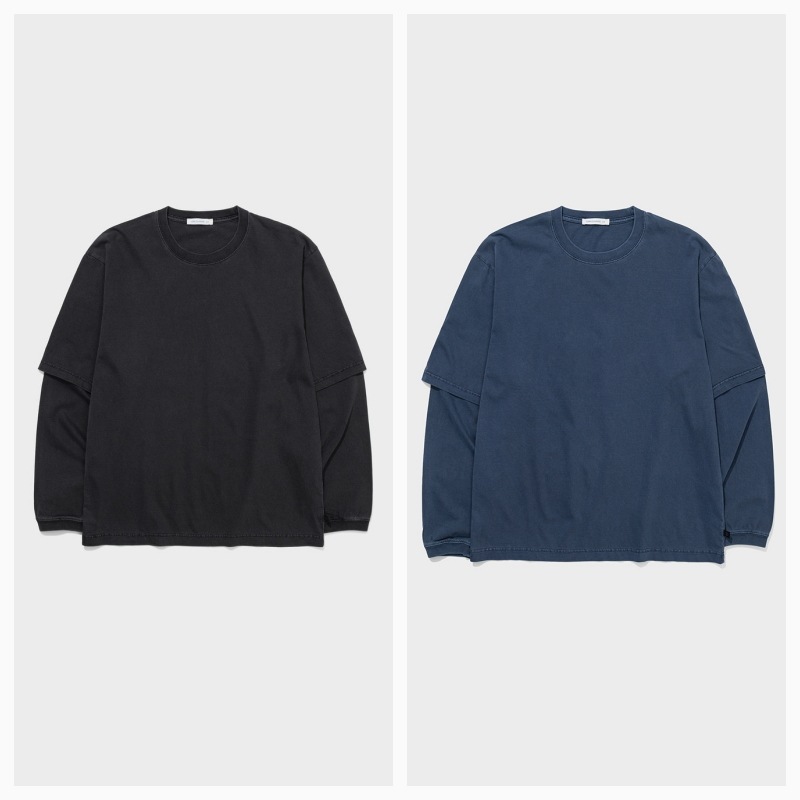 【LOW CLASSIC】26SS OVERSIZED Lc LAYERED TEE : 2COLORS