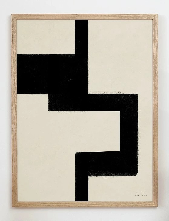 CARO CARO PRINTS Beige and Black Art Print 1