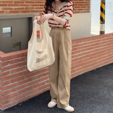 レディース パンツ ボトムス カジュアルパンツ ロング フルレングス ワイド ストレート ハイウエスト シンプル カジュアル おしゃれ レトロ こなれ感 ラフ メンズライク マニッシュ ボーイッシュ