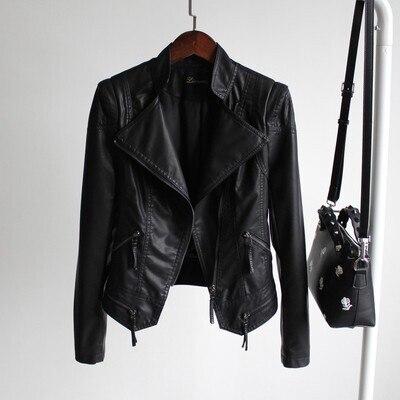 アウター ジャケット レディース 秋冬 春 きれいめ 暖かい 革ジャン フェイクレザー ショート丈 レギュラー丈 長袖 襟付き 大きな襟 ワイドカラー でか襟 ビッグカラー スリム タイト 細身 スト 6,980円