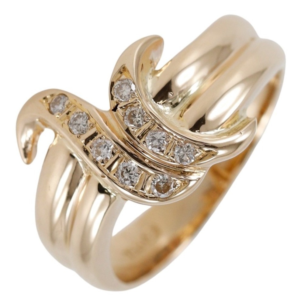 リング・指輪 K18ピンクゴールド ダイヤモンド 13.5号 約5.4g レディース 中古品 A-ランク