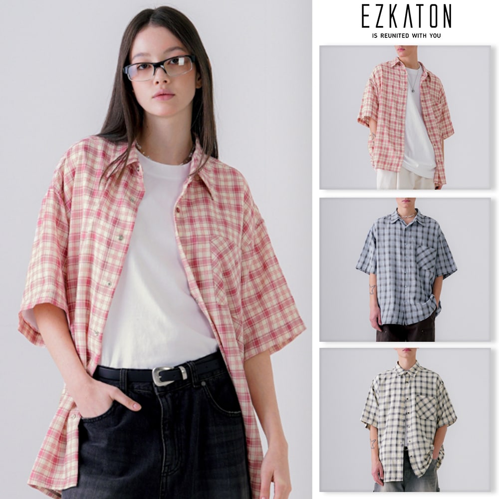 [EZKATON] Pli Short Sleeve Shirt