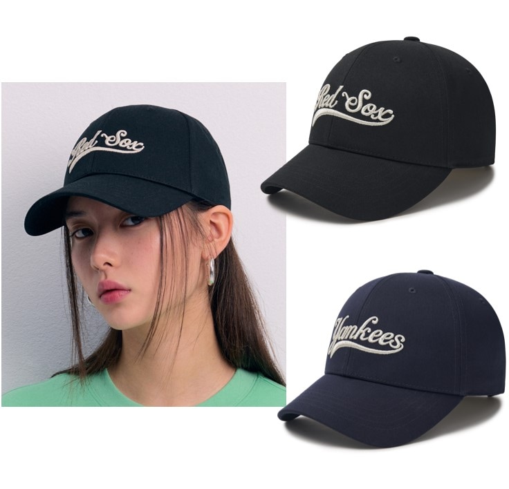 Cursive lettering bling-bling Structure Ball cap