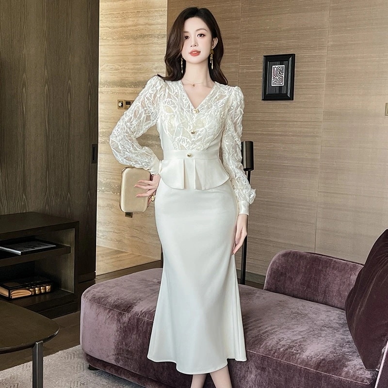 2025秋冬新品 ドッキング レース ワンピース マーメイド ドレス パーティー キャバ 大人 同窓会 披露宴 卒業式 結婚式 演奏会 ウェディング 二次会 メガ割30%までに制限