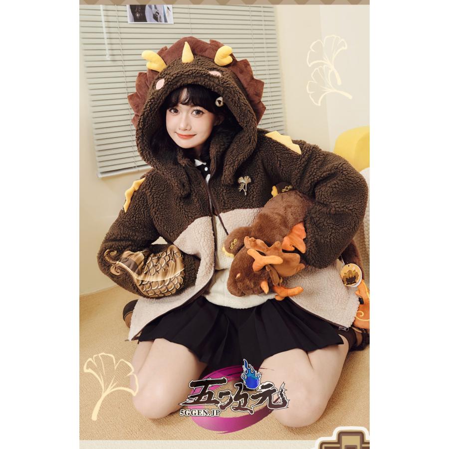【限定新入荷】猫屋小舗　原神　コスプレ　鐘離　ショウリ　派生服　同人服　パイルコート　衣装　ウィッグ　追加可能