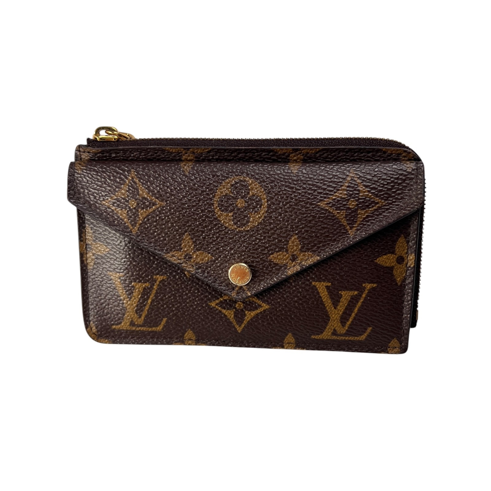 LOUIS VUITTON ヴィトン ポルトカルトレクトヴェルソ レザー 小銭入れコインケース ブラウン A-14283