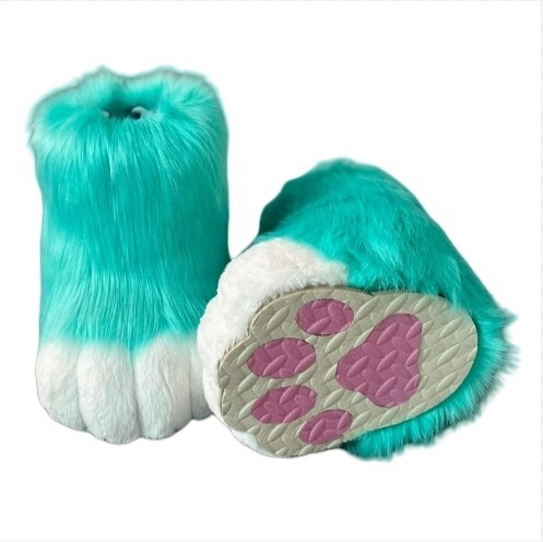 着ぐるみ ケモノ足 ミントグリーン Mサイズ 22.5~24CM ケモノ脚 ファースーツ ケモノ fursuit ぬいぐるみ コスプレ コスチューム kigurumi 7,225円