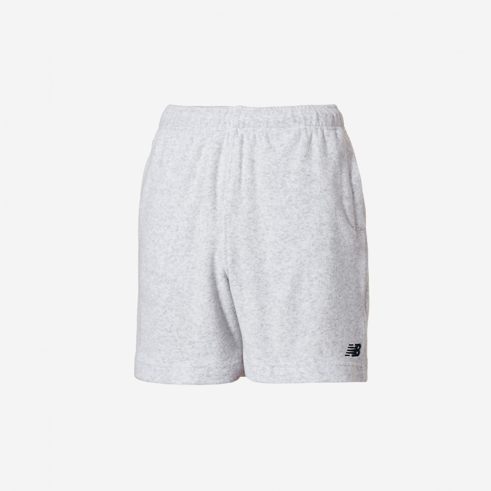 ニューバランスユニサマーテリー 4.5 ショーツ NBNVEB1613-(16) ライトグレー