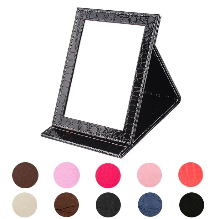 【20点セット】急速出荷【2つ買うと200オフ】卓上ミラー 折りたたみ 大型 化粧鏡 PUレザー おしゃれ 化粧ミラー テーブルミラー